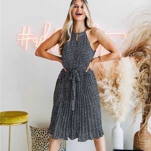 She + Sky Chic Black and White Leopard Print Dress